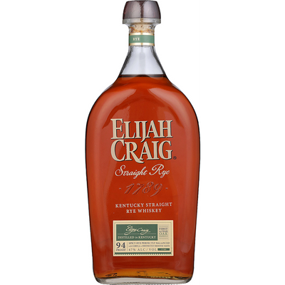 ELIJAH CRAIG STRAIGHT RYE WHISKEY 94 1L