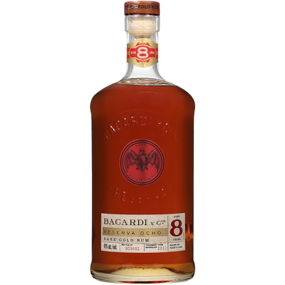 BACARDI AGED RUM RARE GOLD RESERVA OCHO 8 YR 80 750ML