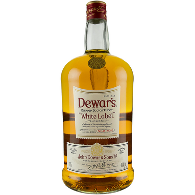 DEWAR'S BLENDED SCOTCH WHITE LABEL 80 1.75L