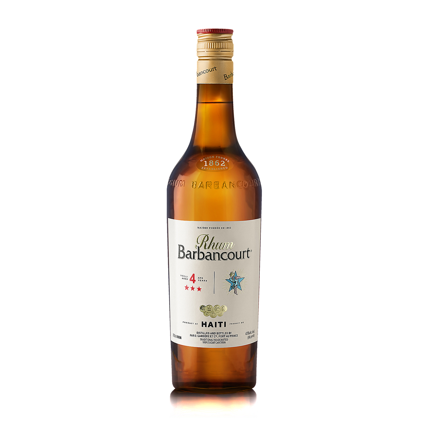RHUM BARBANCOURT AGED RUM THREE STAR 4 YR 86 750ML