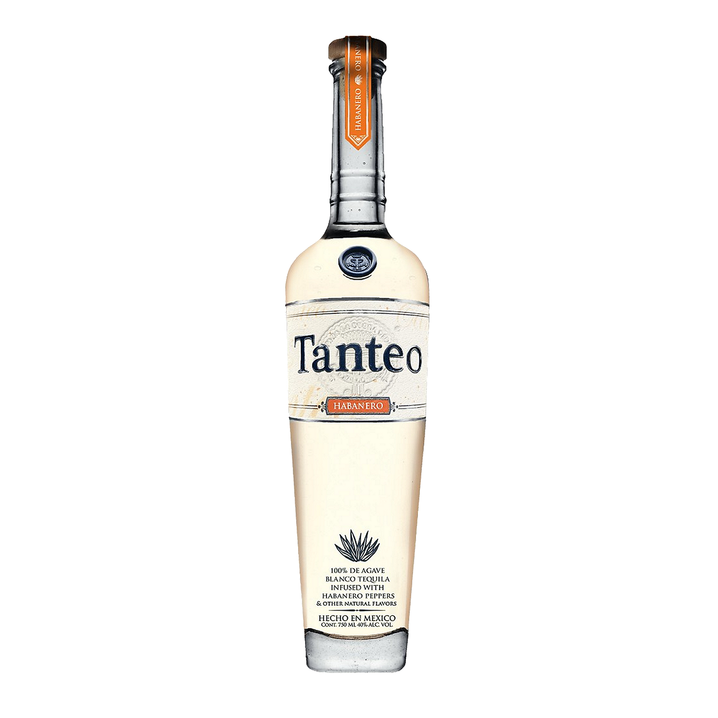 TANTEO TEQUILA BLANCO HABANERO PEPPERS 80 750ML