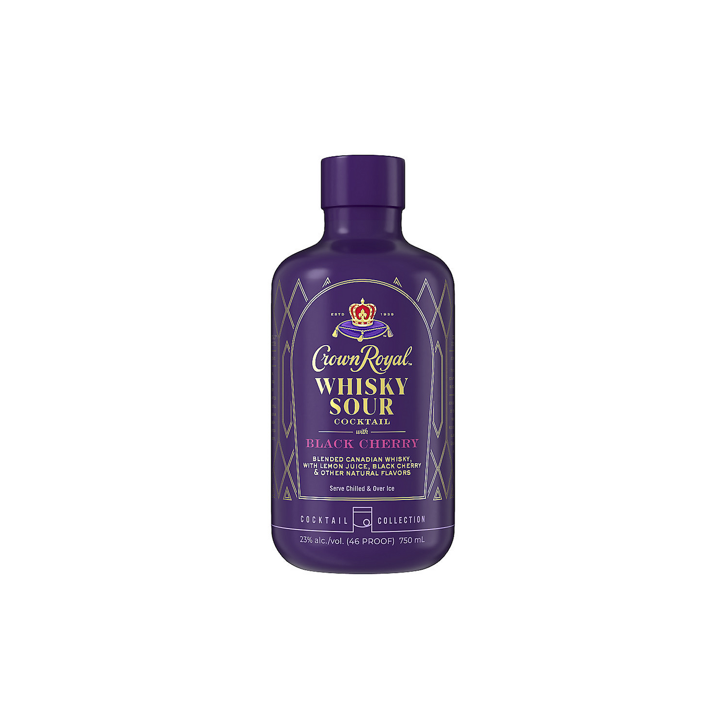 CROWN ROYAL WHISKEY SOUR BLACK CHERRY 46 375ML