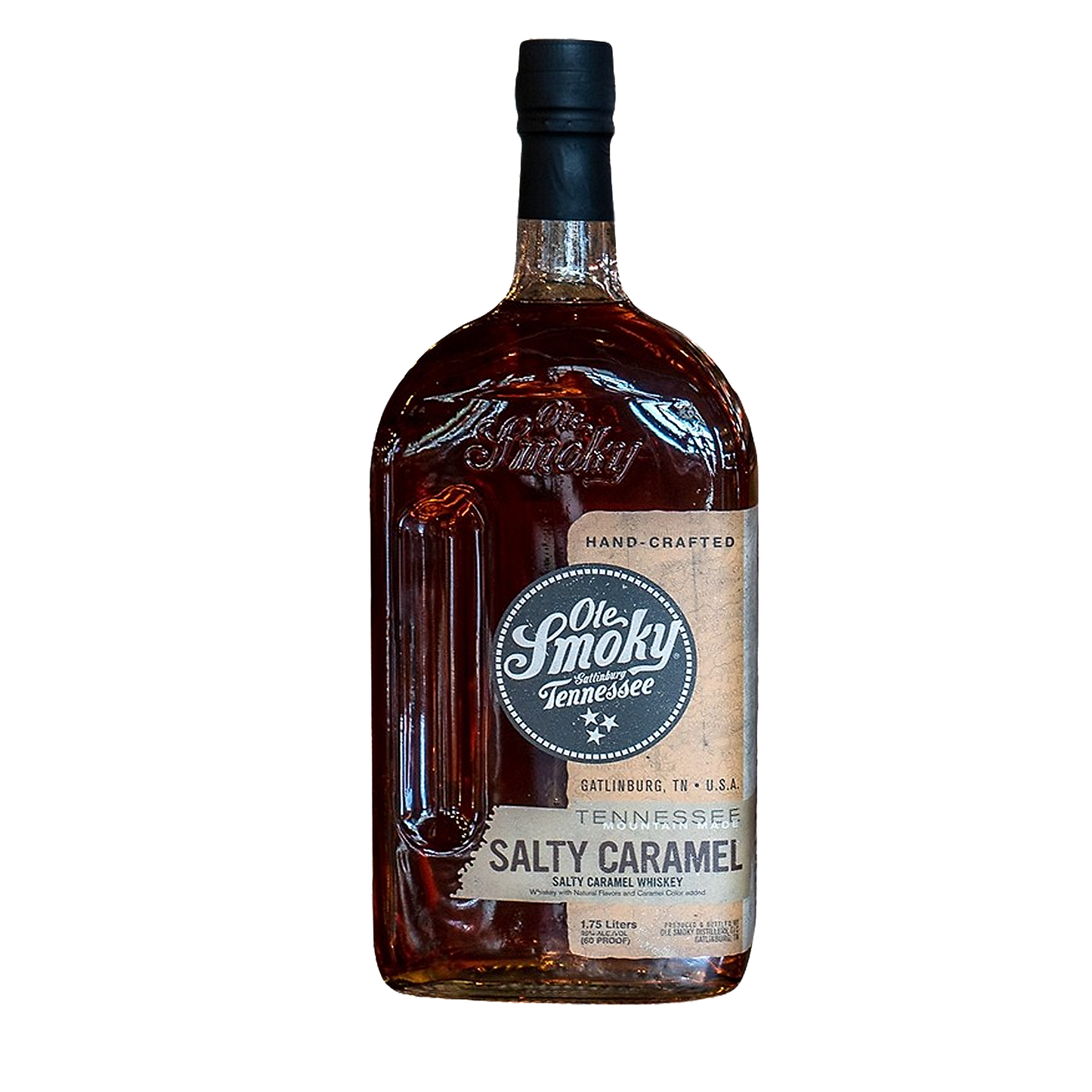 OLE SMOKY SALTY CARAMEL FLAVORED WHISKEY MOUNTAIN MADE 60 375ML