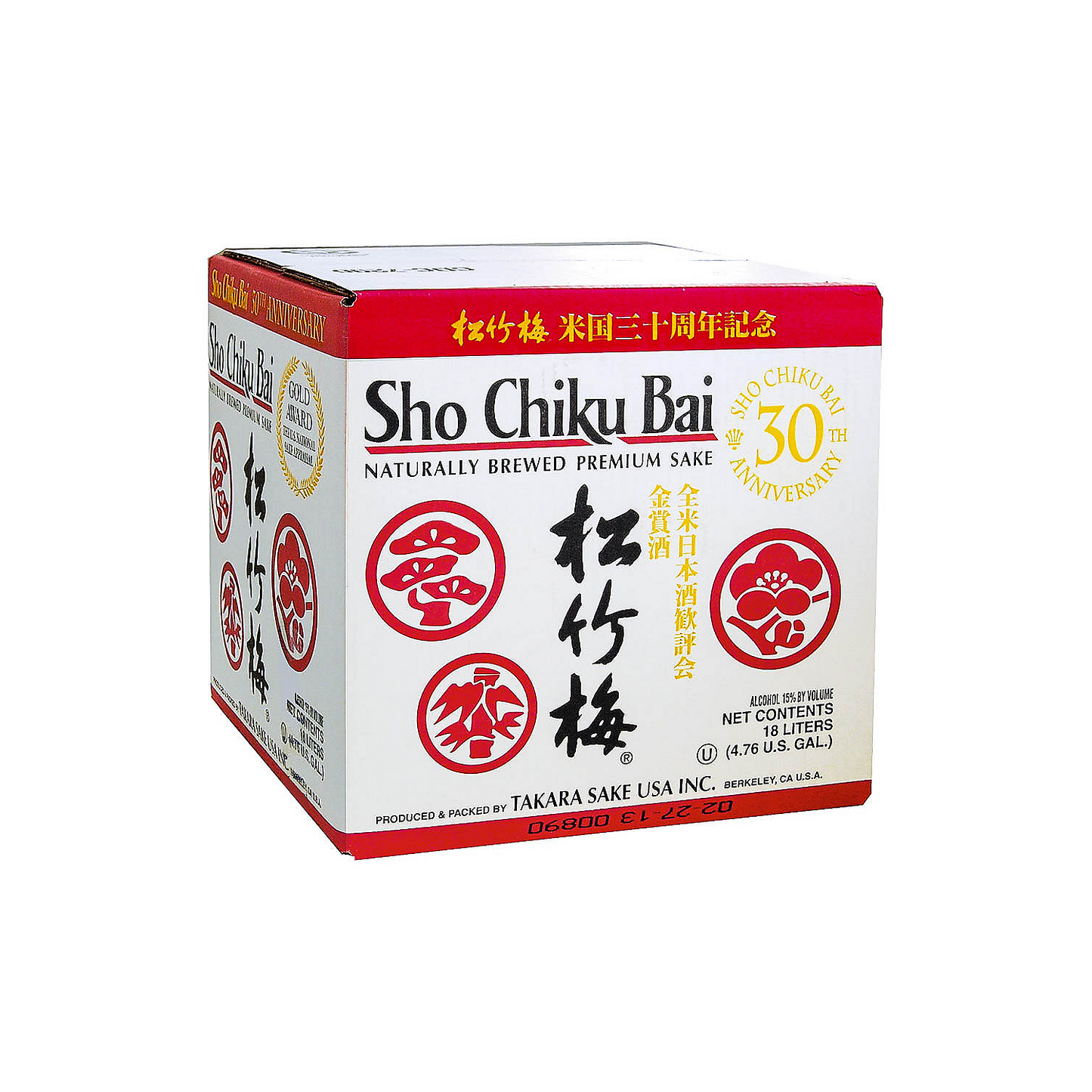 SHO CHIKU BAI JUNMAI SAKE 750ML