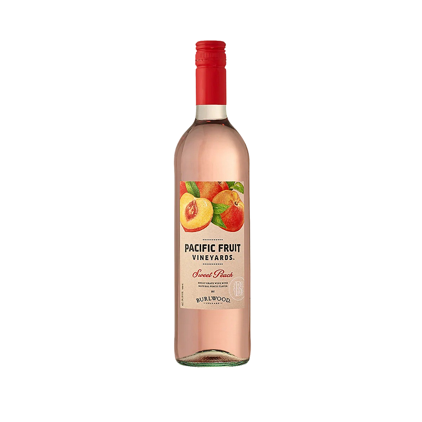 PACIFIC FRUIT VINEYARDS SWEET PEACH BUBBLY FLAVORED WINE 750ML