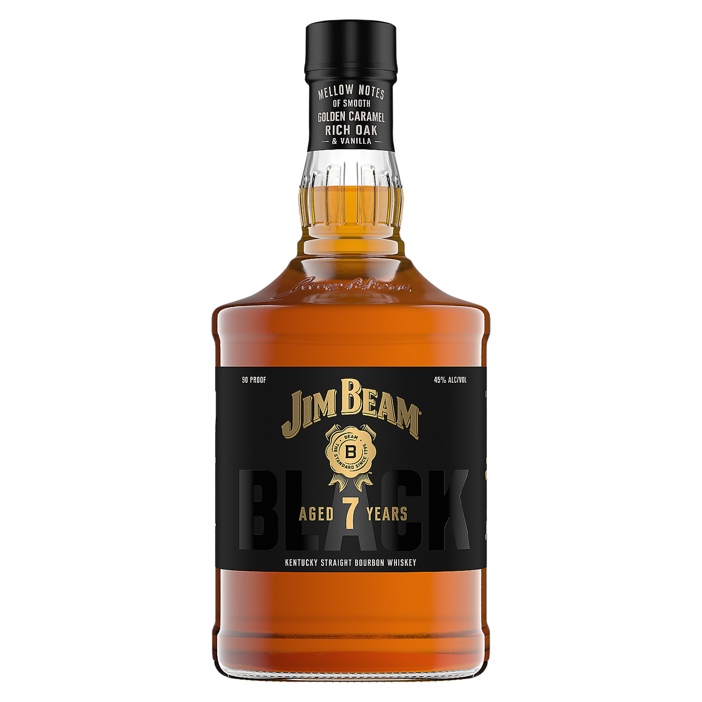 JIM BEAM STRAIGHT BOURBON BLACK 7 YR 90 1L