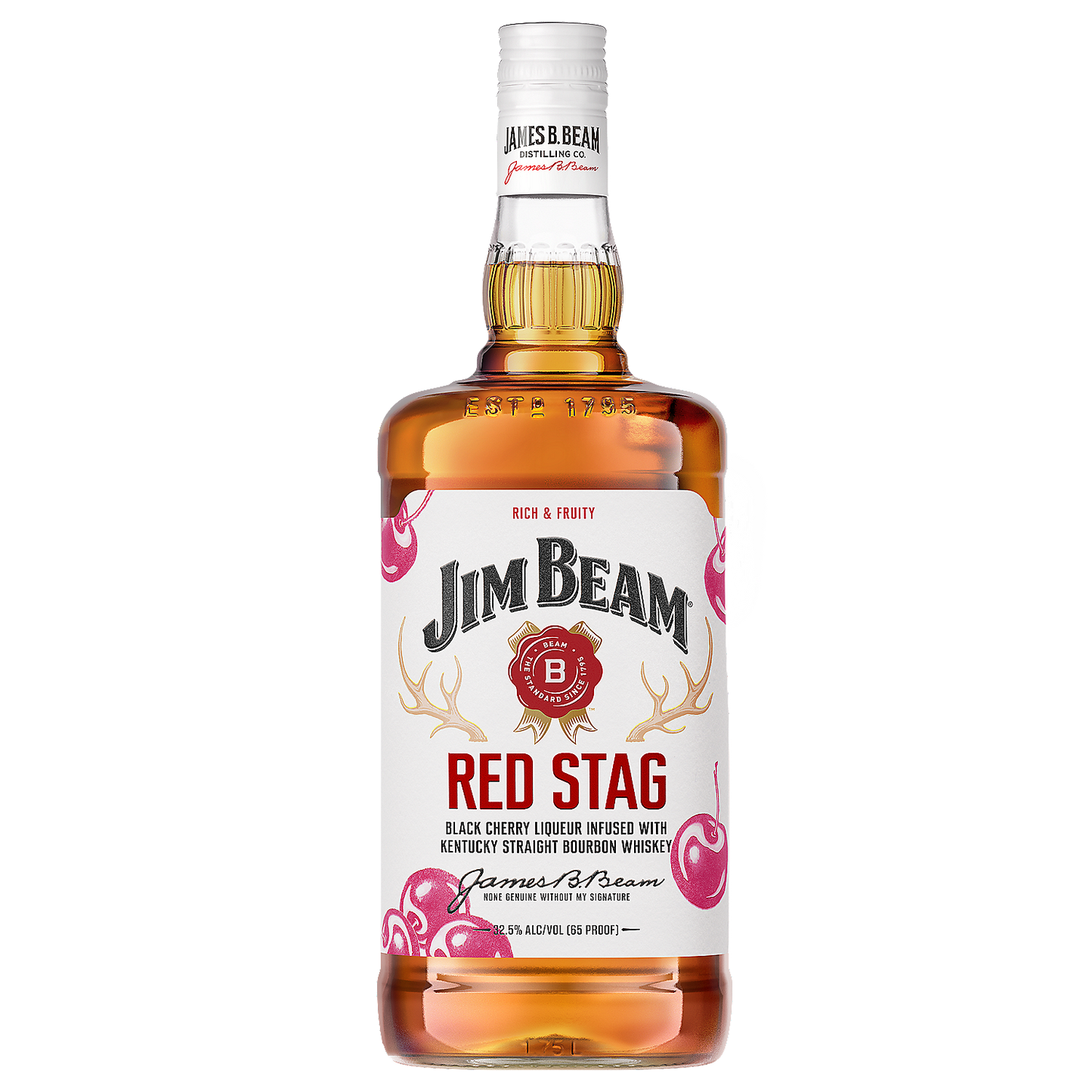 RED STAG BLACK CHERRY INFUSED STRAIGHT BOURBON 65 1L