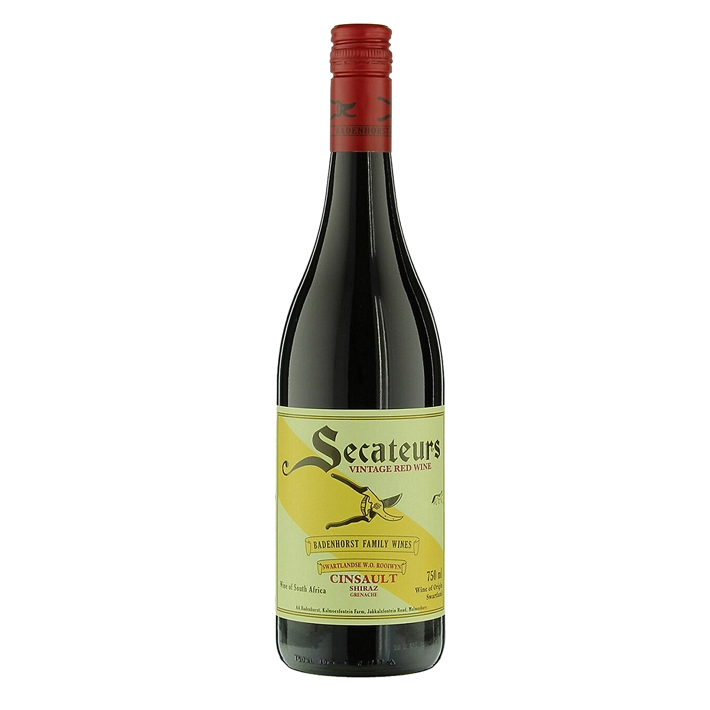 A.A. BADENHORST FAMILY WINES RED BLEND SECATEURS COASTAL REGION 2021 750ML