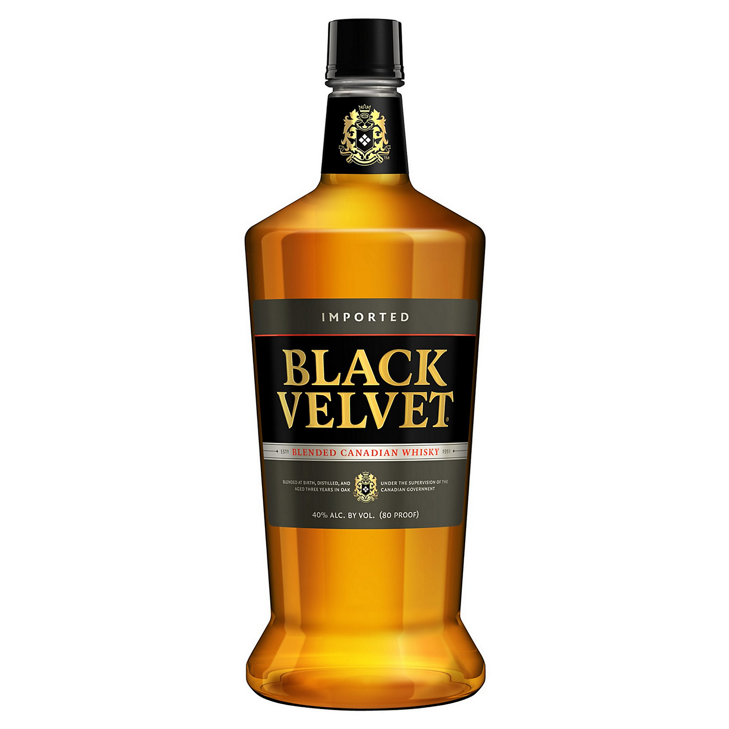 BLACK VELVET CANADIAN WHISKY 3 YR 80 1L