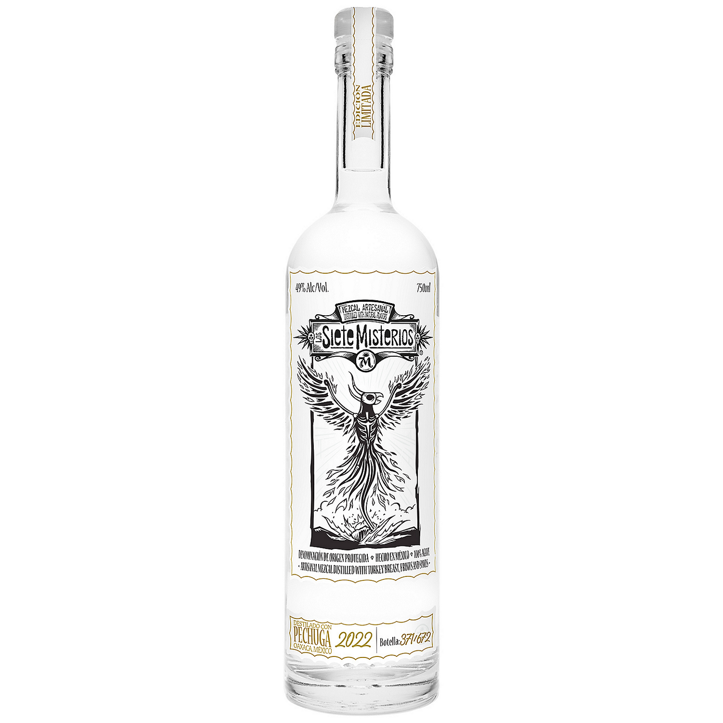 LOS SIETE MISTERIOS MEZCAL JOVEN PECHUGA 97 750ML