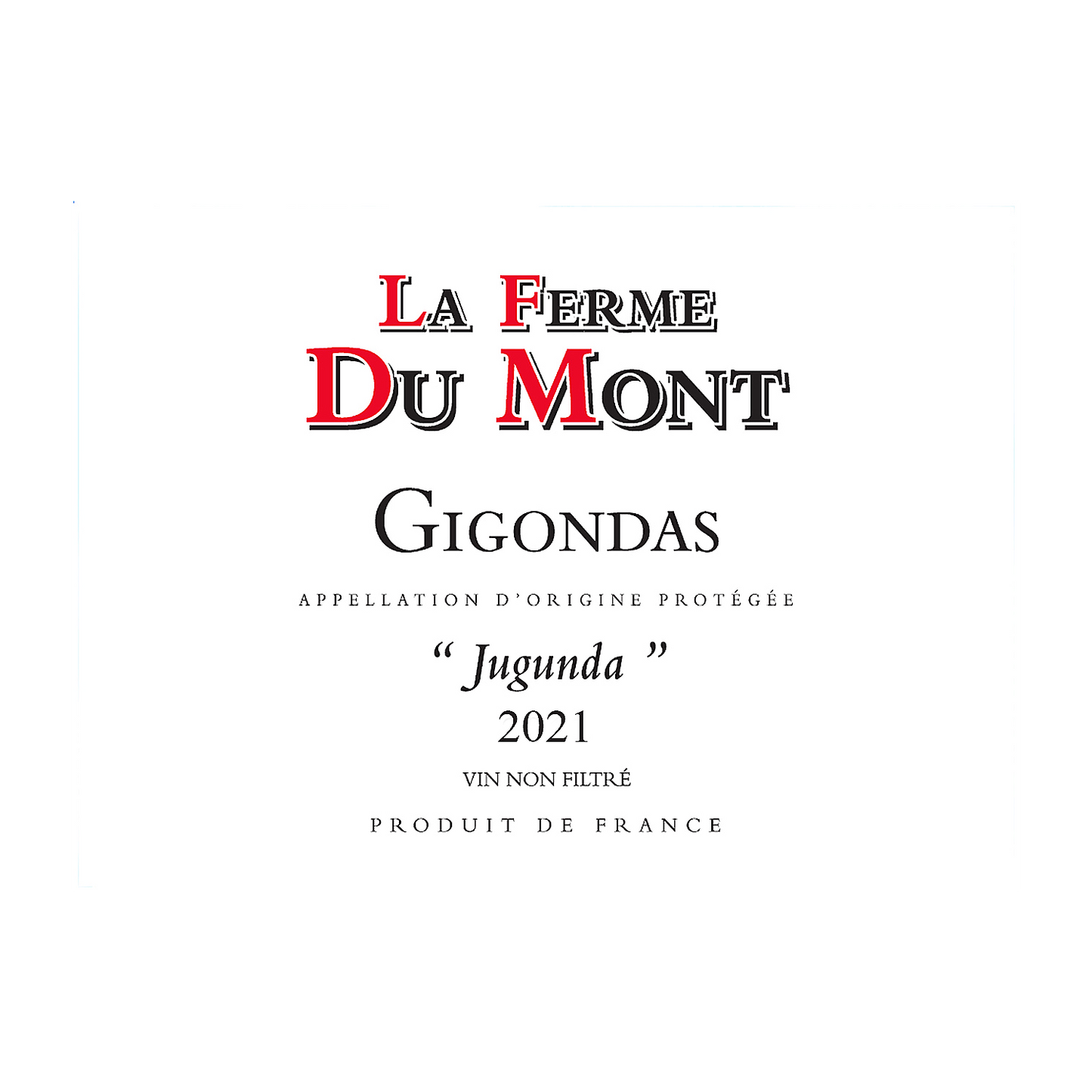 LA FERME DU MONT GIGONDAS JUGUNDA 2021 750ML