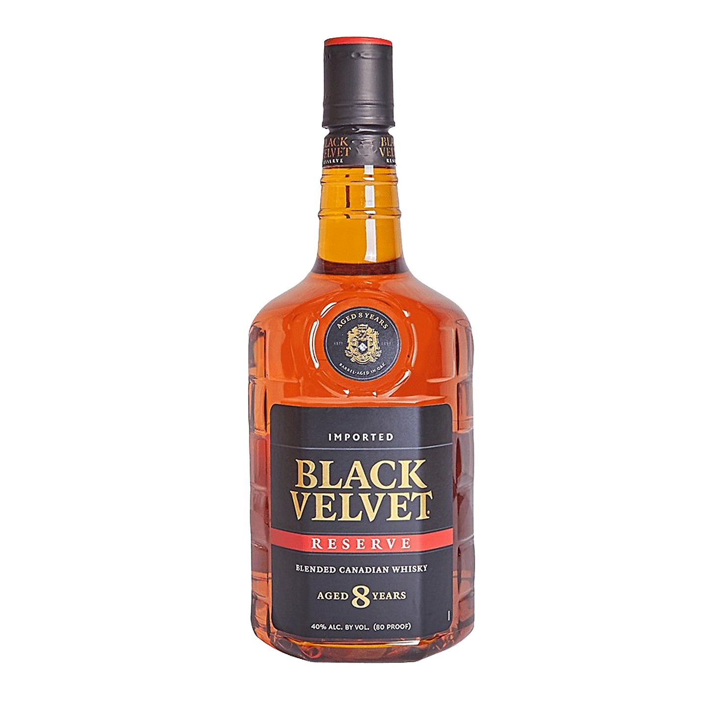 BLACK VELVET CANADIAN WHISKY RESERVE SELECT STOCK 10 YR 80 1.75L