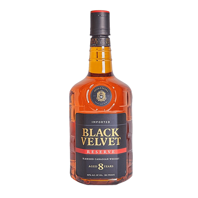 BLACK VELVET CANADIAN WHISKY RESERVE SELECT STOCK 10 YR 80 1.75L