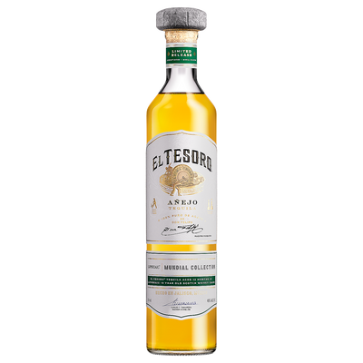 EL TESORO TEQUILA ANEJO MUNDIAL COLLECTION AGED IN LAPHROAIG 10 YEAR OLD SCOTCH WHISKEY CASKS 80 750ML