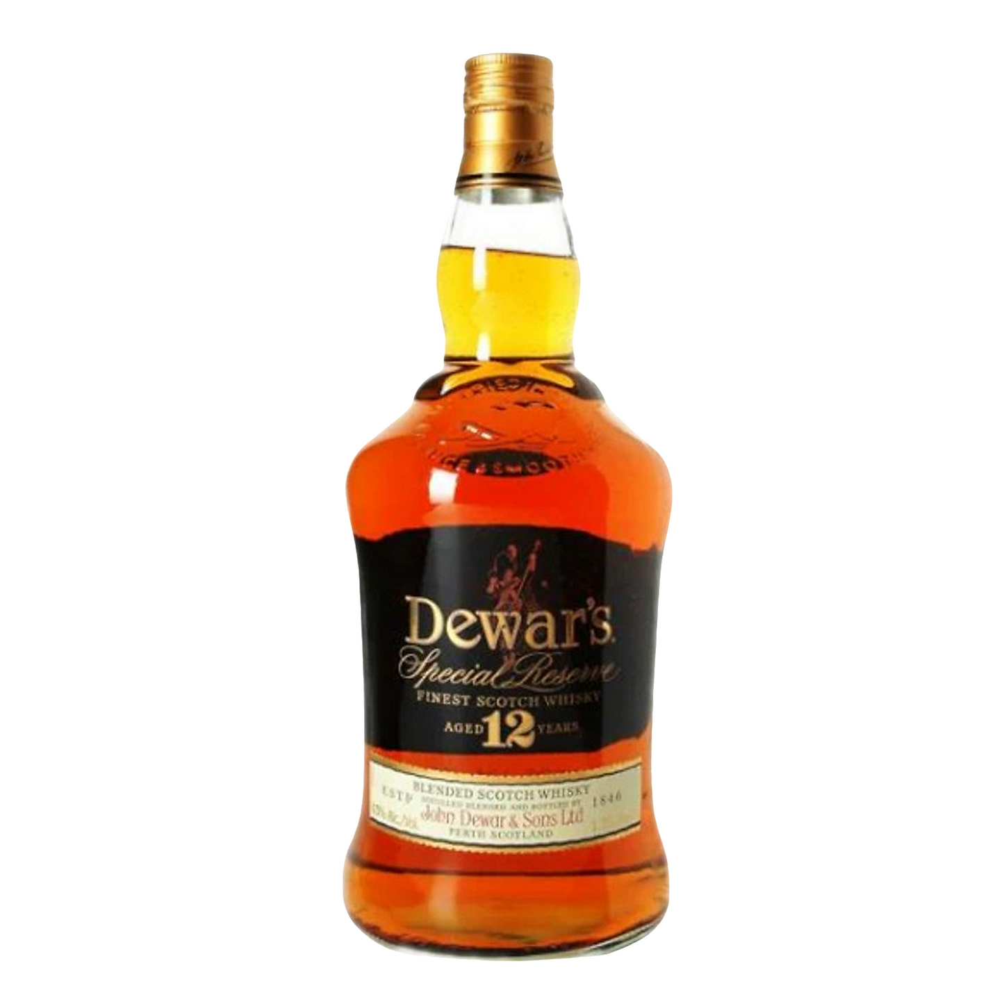 DEWAR'S BLENDED SCOTCH DOUBLE AGED 1ST FILL BOURBON CASKS 12 YR 80 1.75L