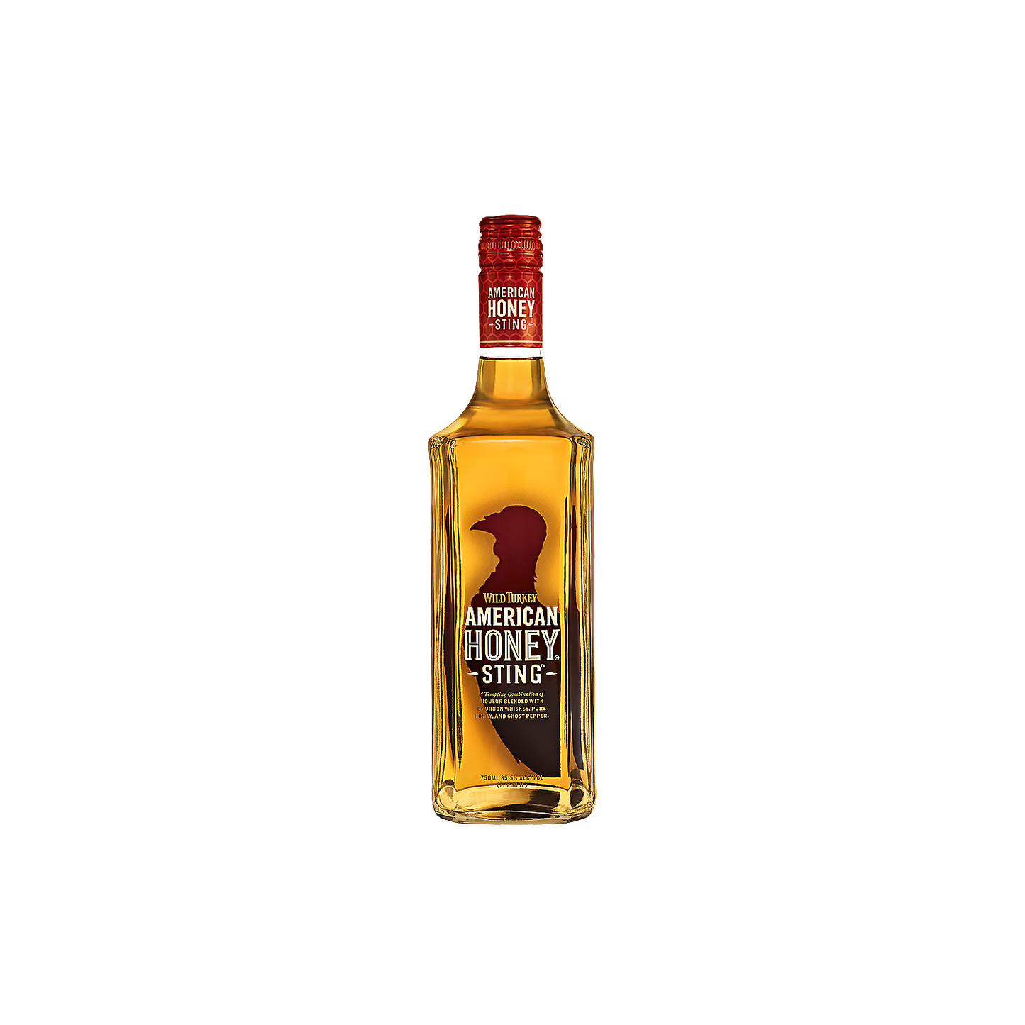 WILD TURKEY HONEY WHISKEY LIQUEUR WITH GHOST PEPPERS AMERICAN HONEY STING 71 50ML