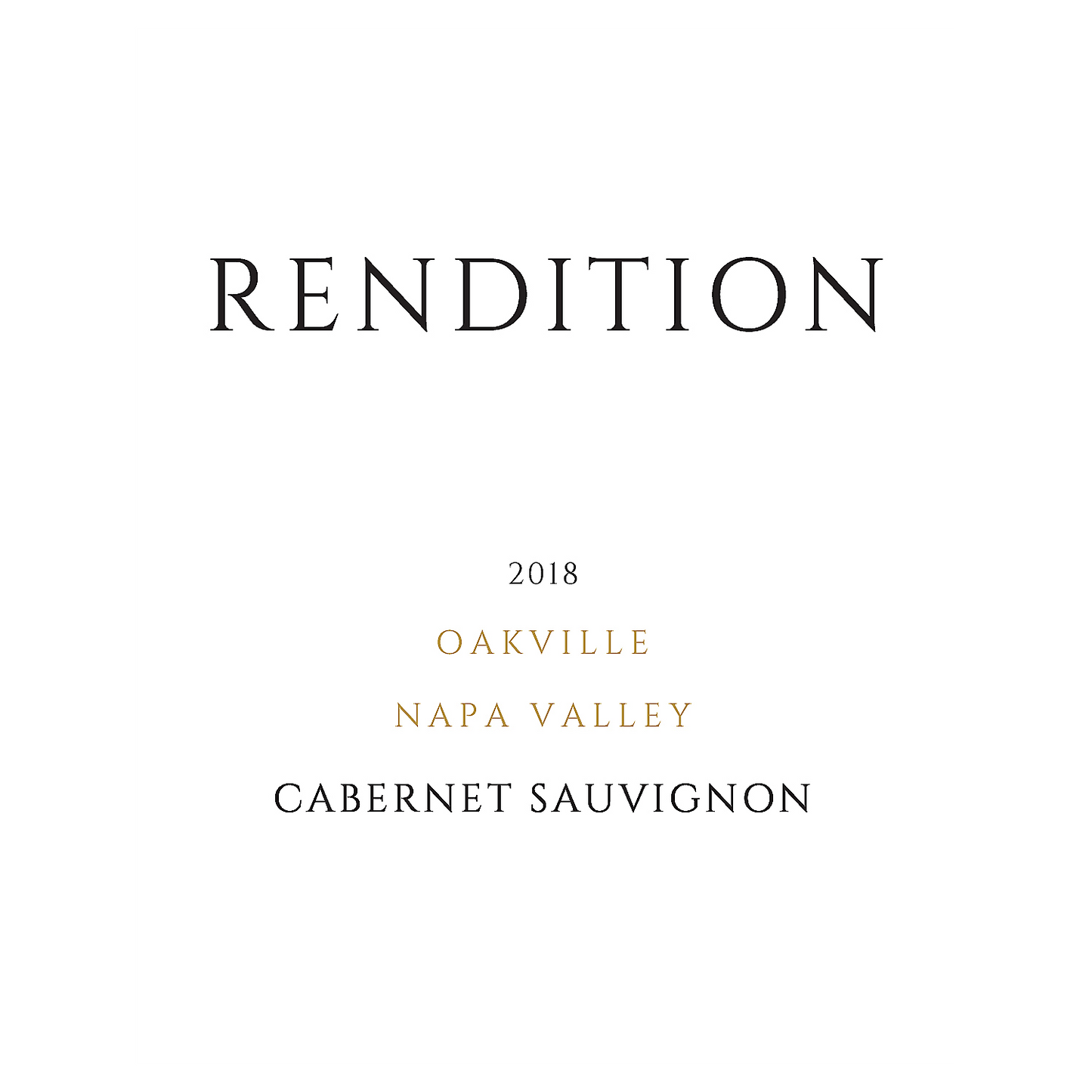 RENDITION CABERNET SAUVIGNON OAKVILLE 2018 750ML