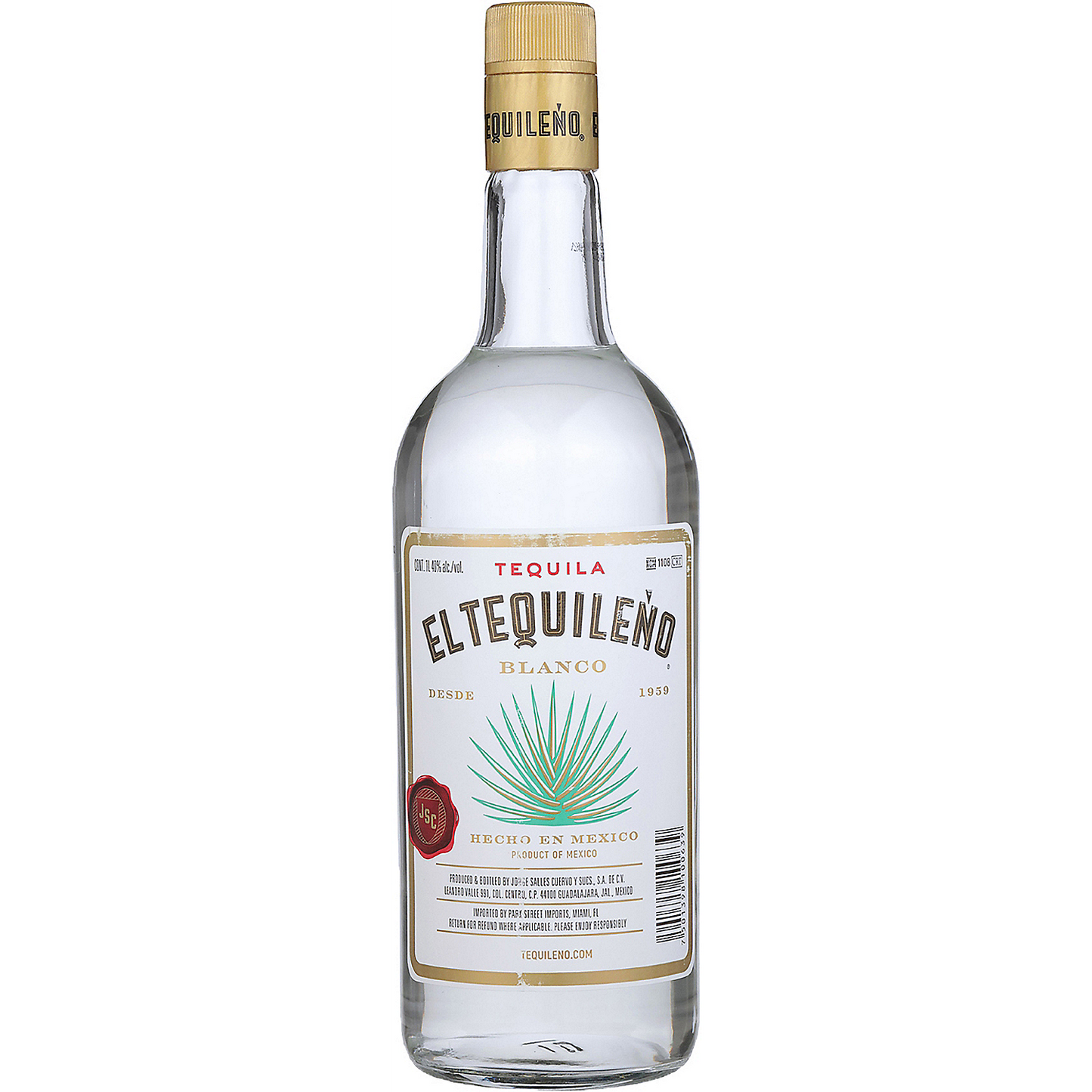 EL TEQUILENO TEQUILA BLANCO 80 750ML