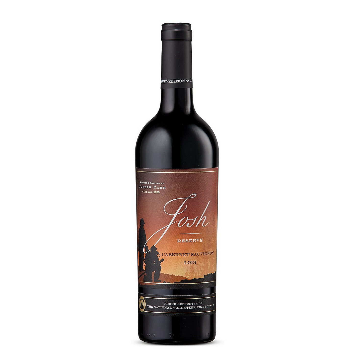 JOSH CELLARS CABERNET SAUVIGNON RESERVE NVFC THE NATIONAL VOLUNTEER FIRE COUNCIL LABEL LODI 750ML