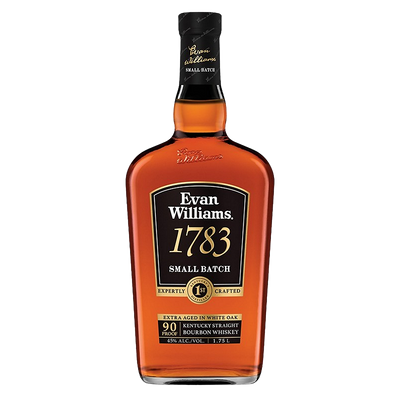 EVAN WILLIAMS STRAIGHT BOURBON 1783 SMALL BATCH AMERICAN HERO EDITION 6 YR 90 1.75L