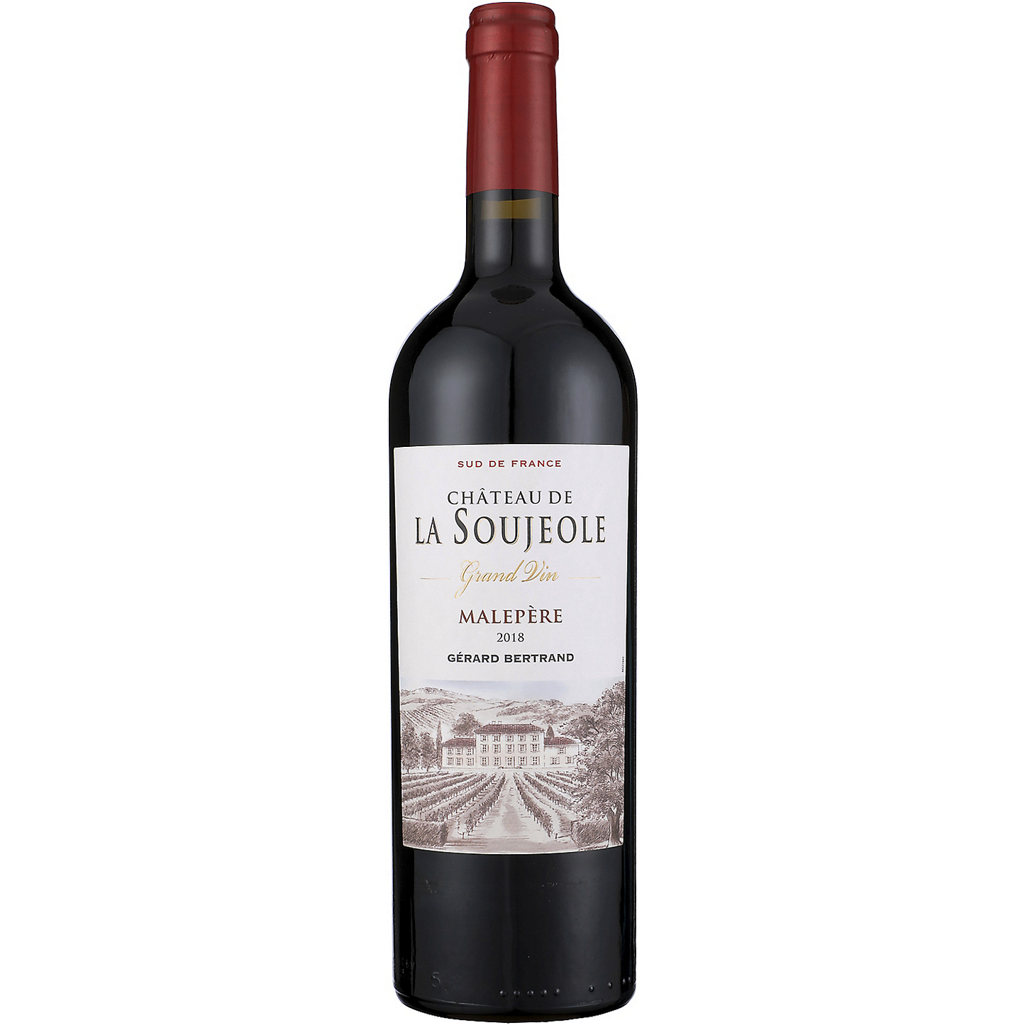 GERARD BERTRAND MALEPERE ROUGE CHATEAU DE LA SOUJEOLE GRAND VIN 2018 WOOD BOX 750ML