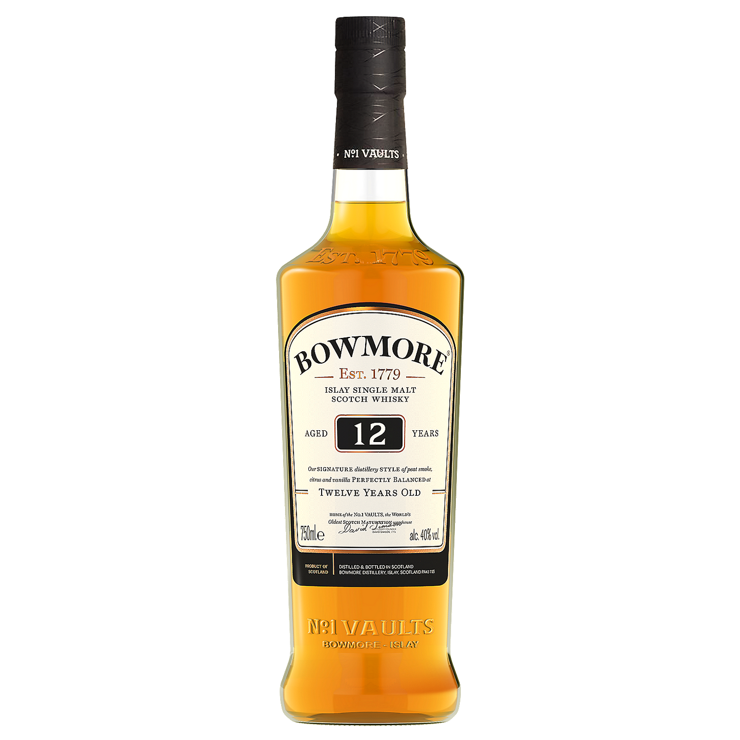 BOWMORE SINGLE MALT SCOTCH 12 YR 80 750ML