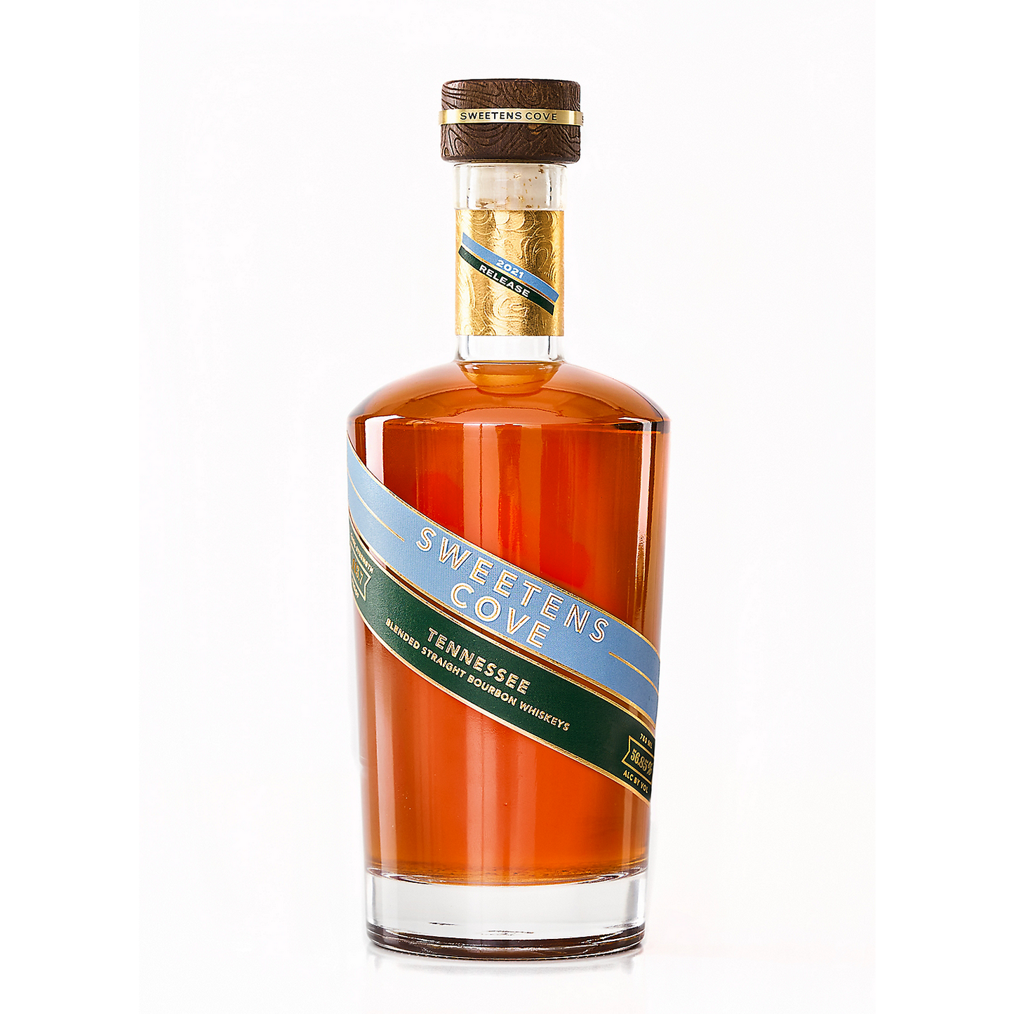 SWEETENS COVE BLENDED STRAIGHT BOURBON WHISKIES CASK STRENGTH 113.7 750ML