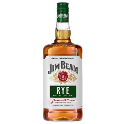 JIM BEAM STRAIGHT RYE WHISKEY 80 1L