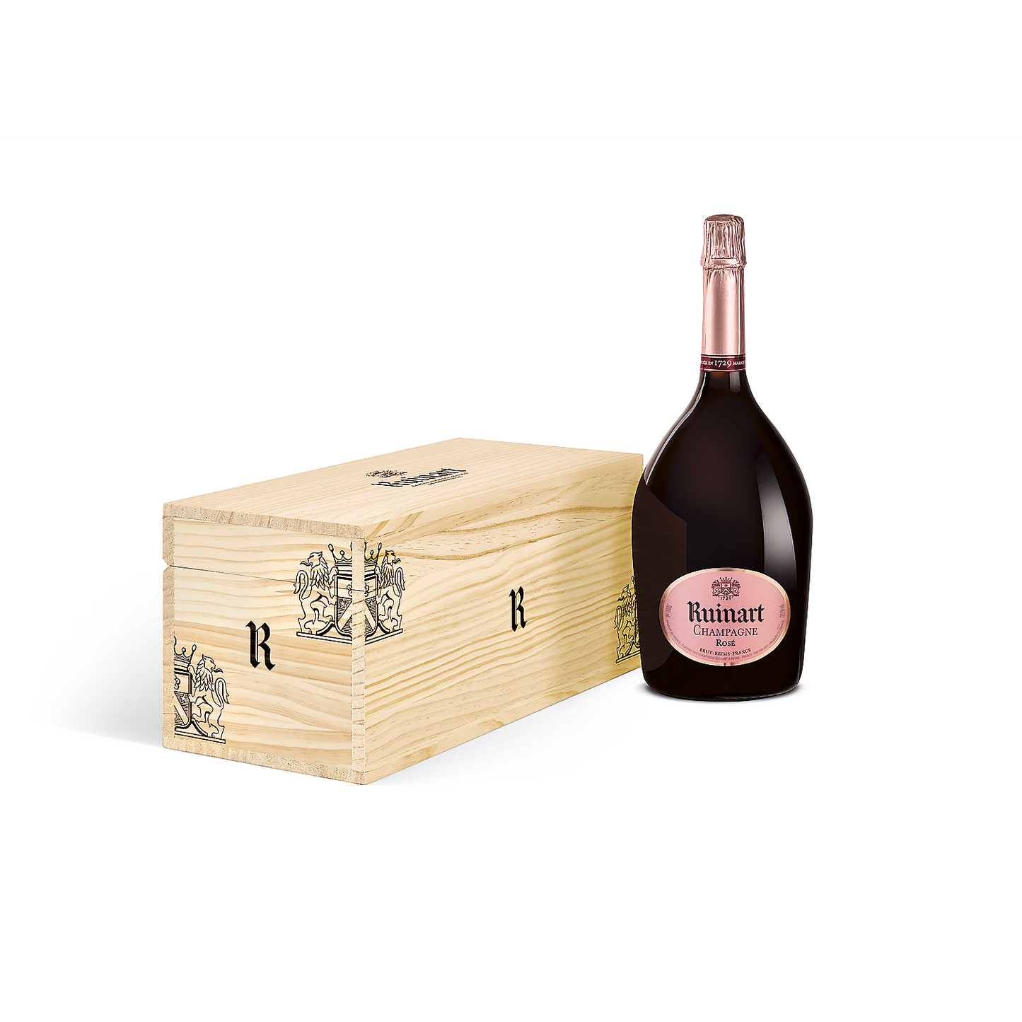 RUINART CHAMPAGNE BRUT ROSE WOOD BOX 750ML