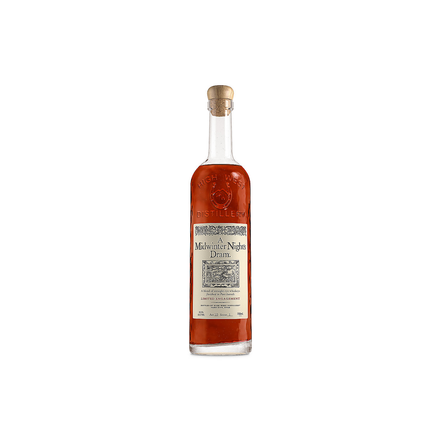 HIGH WEST BLENDED RYE WHISKEY A MIDWINTER NIGHTS DRAM 98.6 750ML