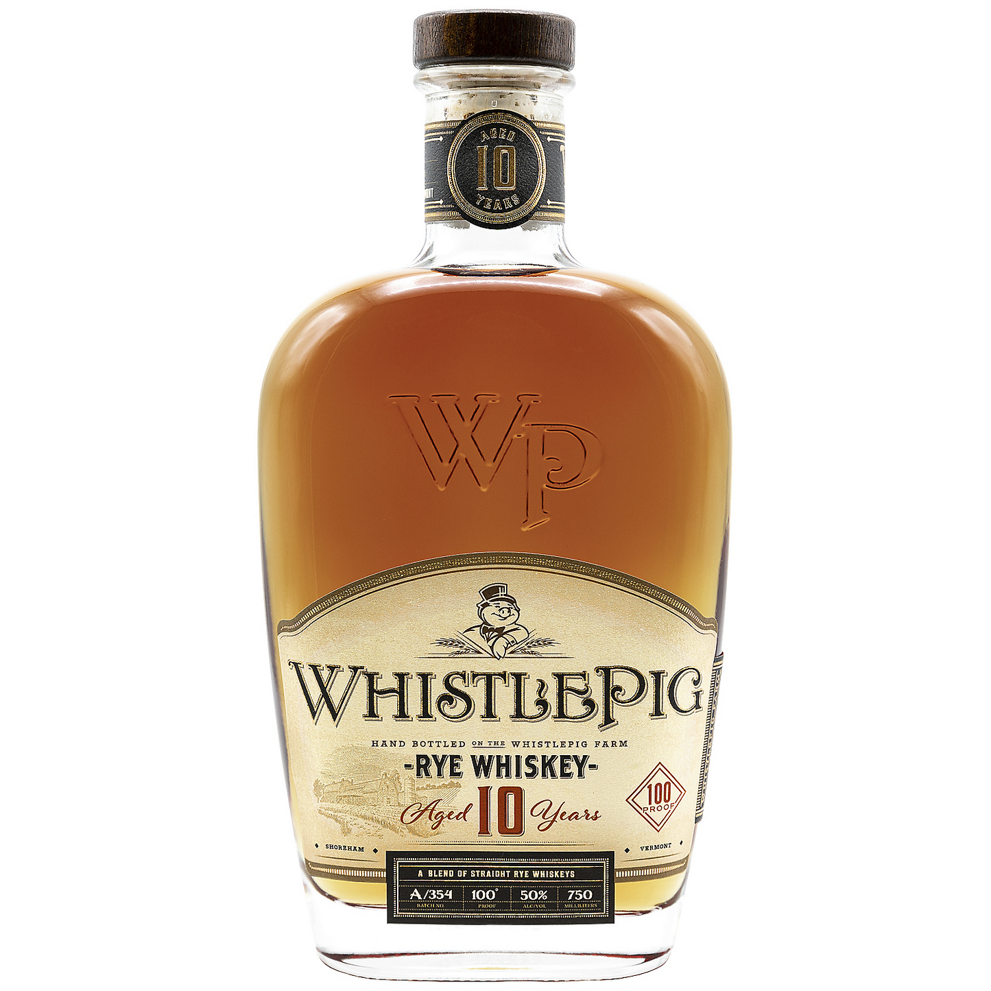 WHISTLEPIG STRAIGHT RYE WHISKEY 10 YR 100 750ML