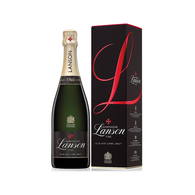 LANSON CHAMPAGNE BRUT LE BLACK LABEL 4 YR W/ GIFT BOX 750ML