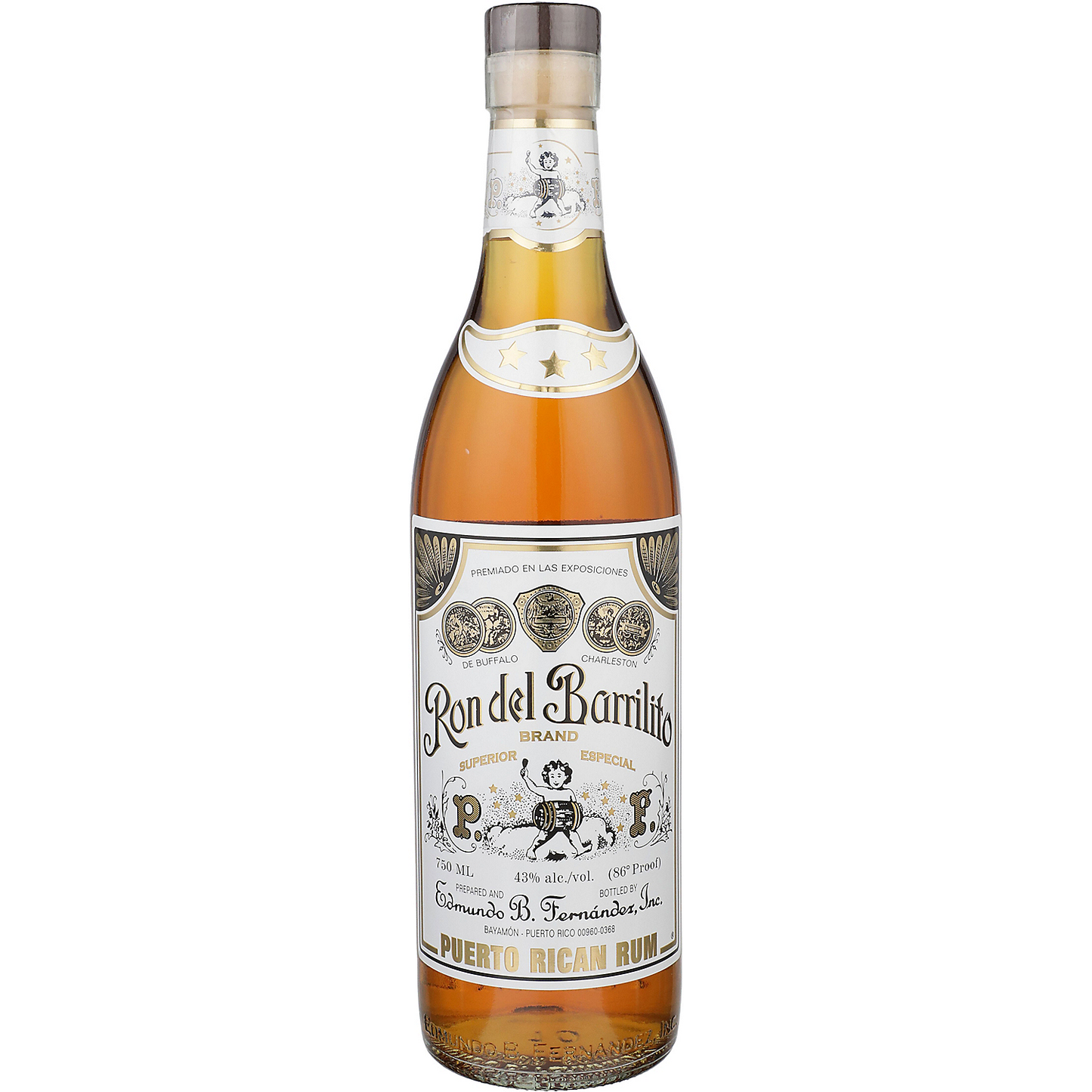 RON DEL BARRILITO AGED RUM THREE STARS SUPERIOR ESPECIAL 86 750ML