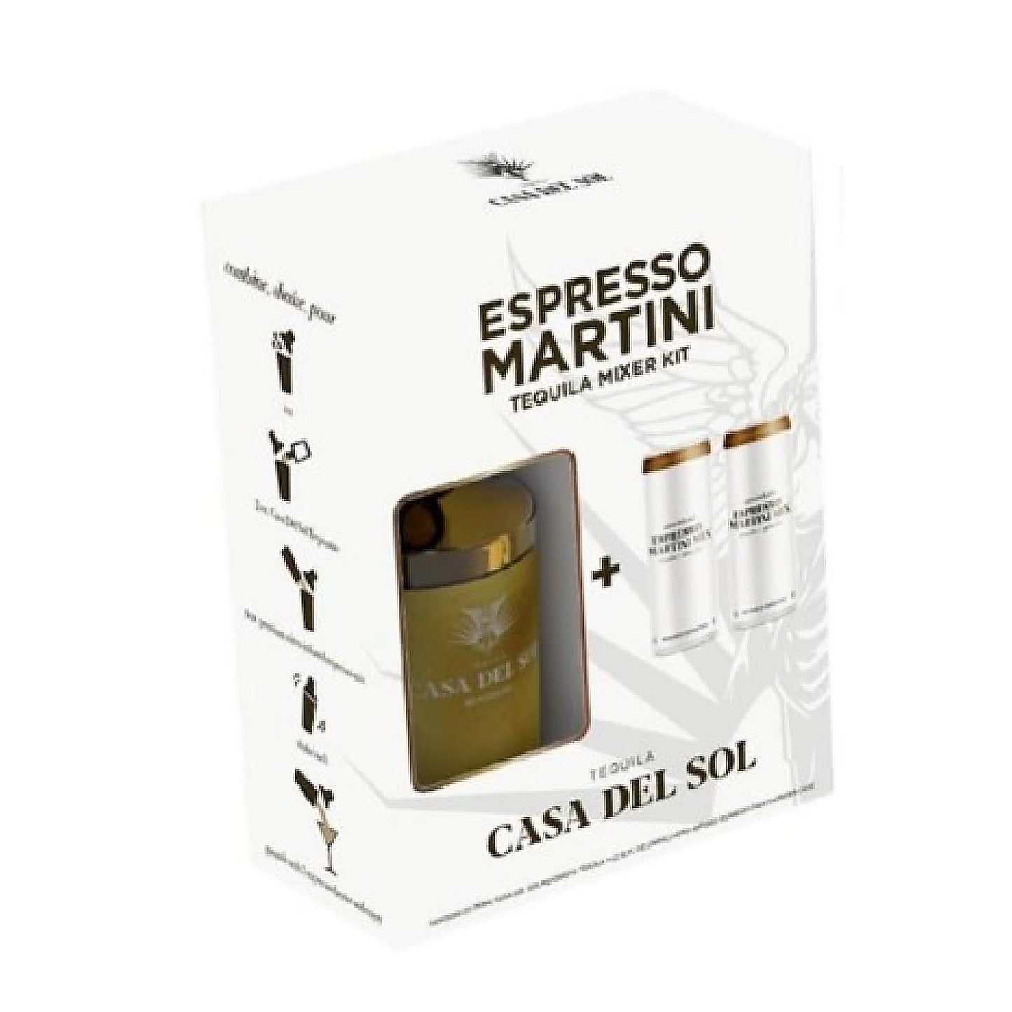 CASA DEL SOL TEQUILA REPOSADO 80 W/ 2 OWENS ESPRESSO MARTINI MIXER CANS 750ML