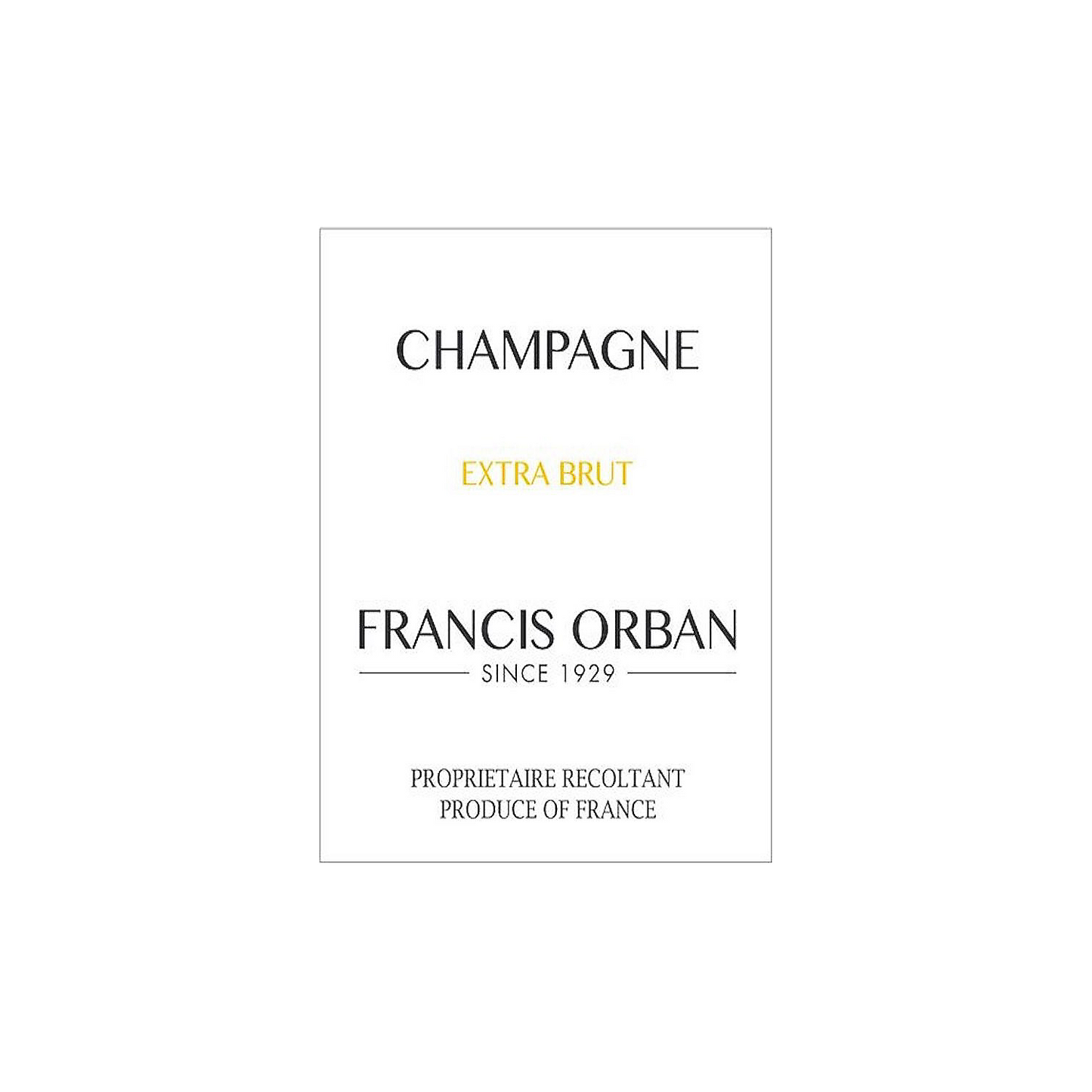 FRANCIS ORBAN CHAMPAGNE 750ML