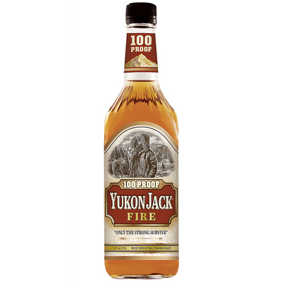 YUKON JACK CINNAMON FLAVORED WHISKEY FIRE 100 50ML