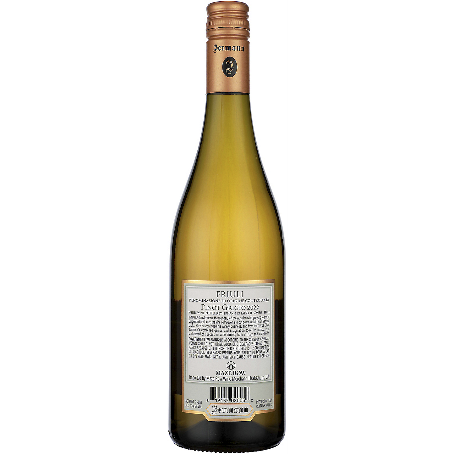 JERMANN PINOT GRIGIO RAMAT FRIULI 2022 750ML