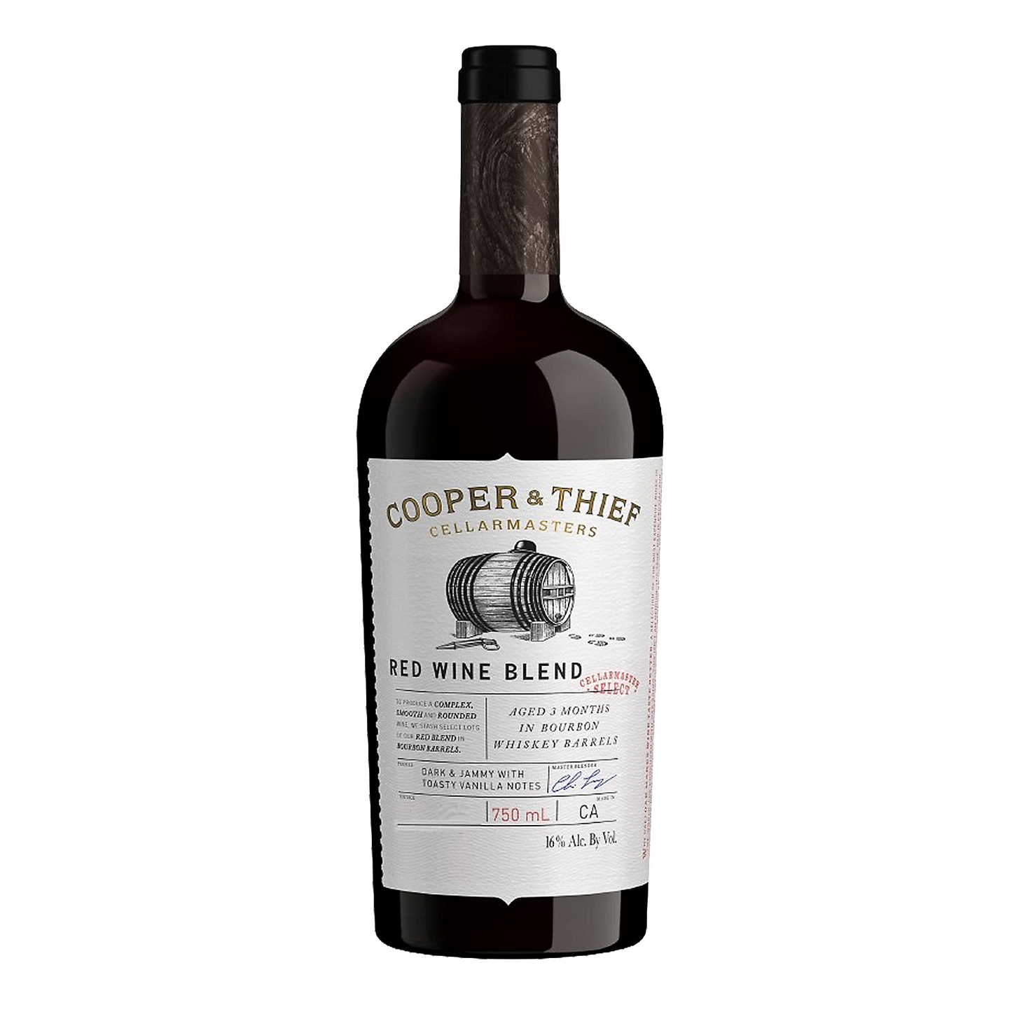 COOPER & THIEF RED WINE BLEND BOURBON BARREL AGED CALIFORNIA 750ML