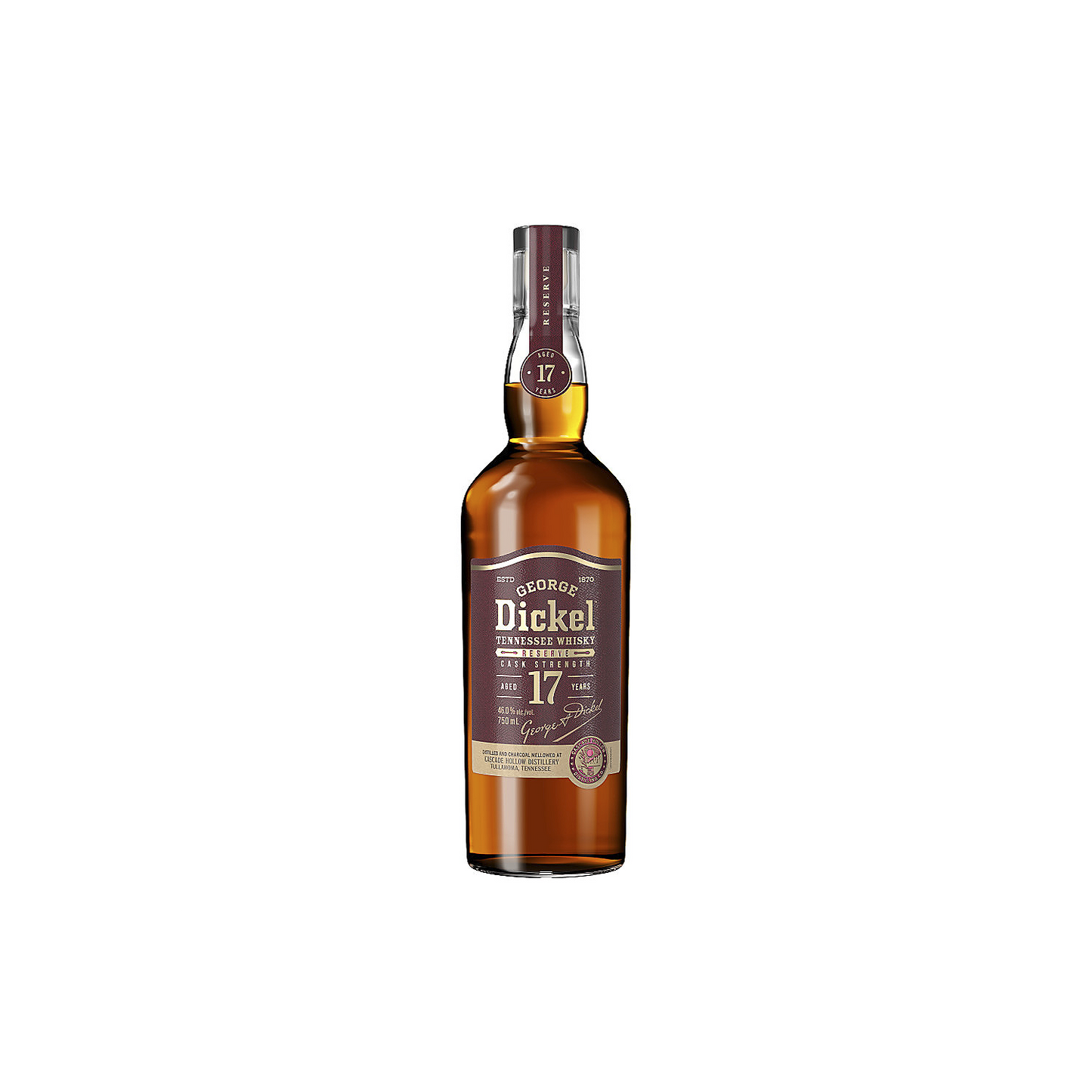 GEORGE DICKEL TENNESSEE WHISKEY RESERVE CASK STRENGTH 17 YR 92 750ML