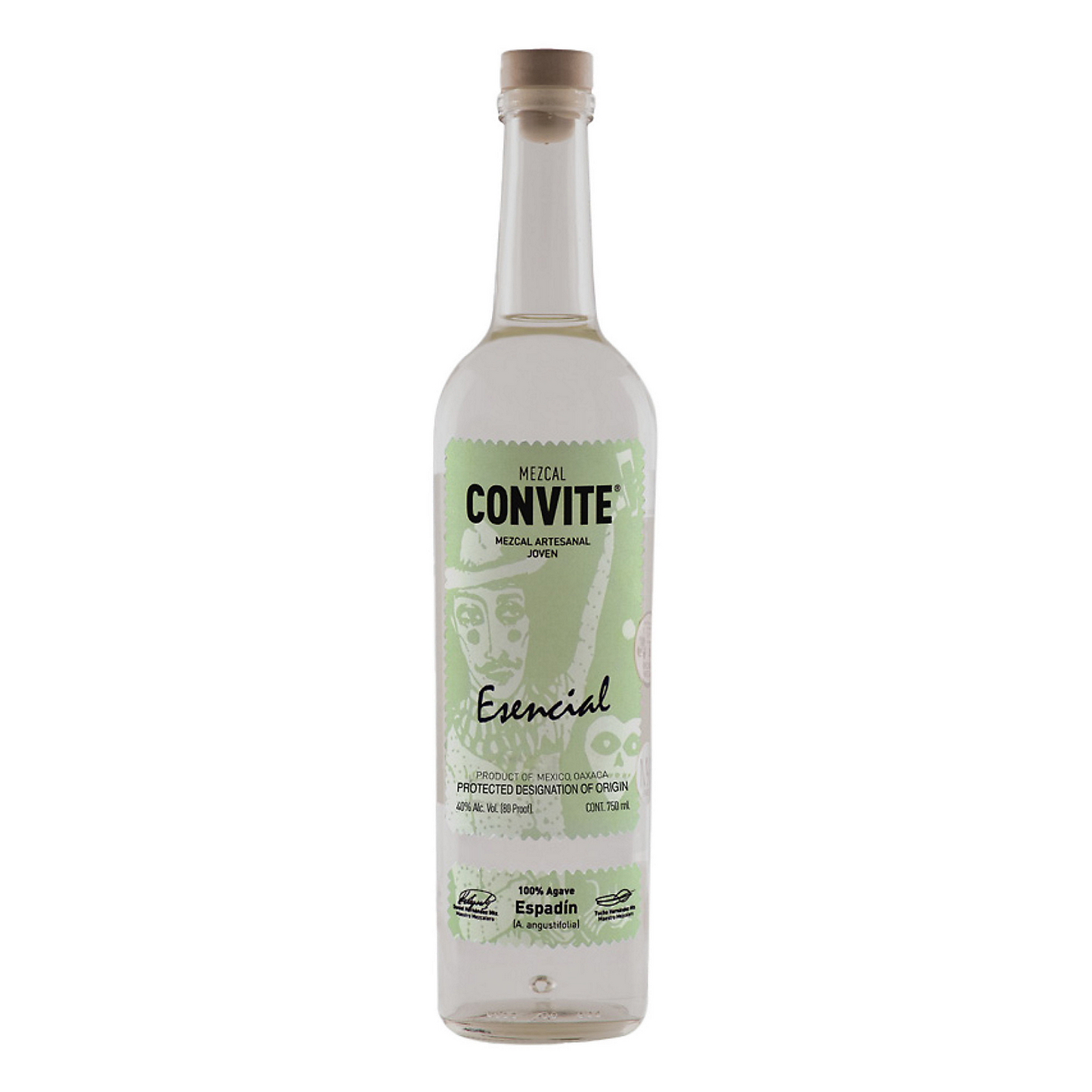 CONVITE MEZCAL ARTESANAL JOVEN ESENCIAL 80 750ML