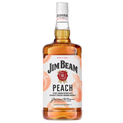 JIM BEAM PEACH INFUSED STRAIGHT BOURBON 65 1.75L