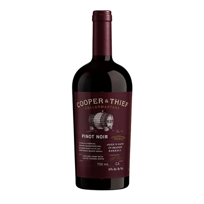 COOPER & THIEF PINOT NOIR AGED 75 DAYS IN BRANDY BARRELS CALIFORNIA 750ML