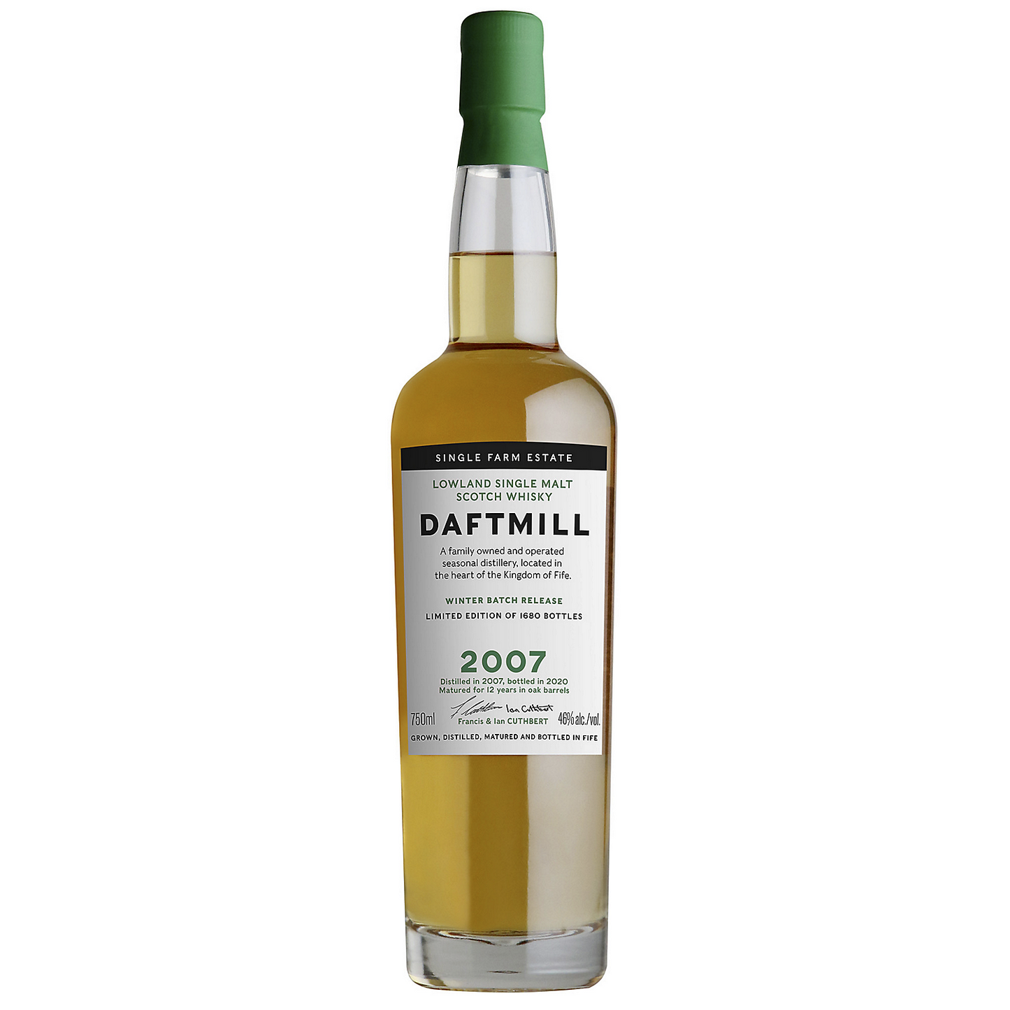 DAFTMILL SINGLE MALT SCOTCH WINTER BATCH RELEASE 2007 12 YR 92 750ML