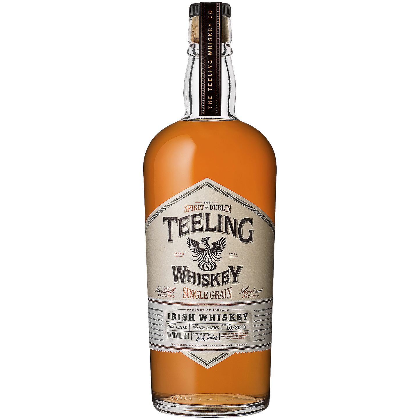 TEELING SINGLE GRAIN IRISH WHISKEY 5 YR 92 W/ TUBES 750ML