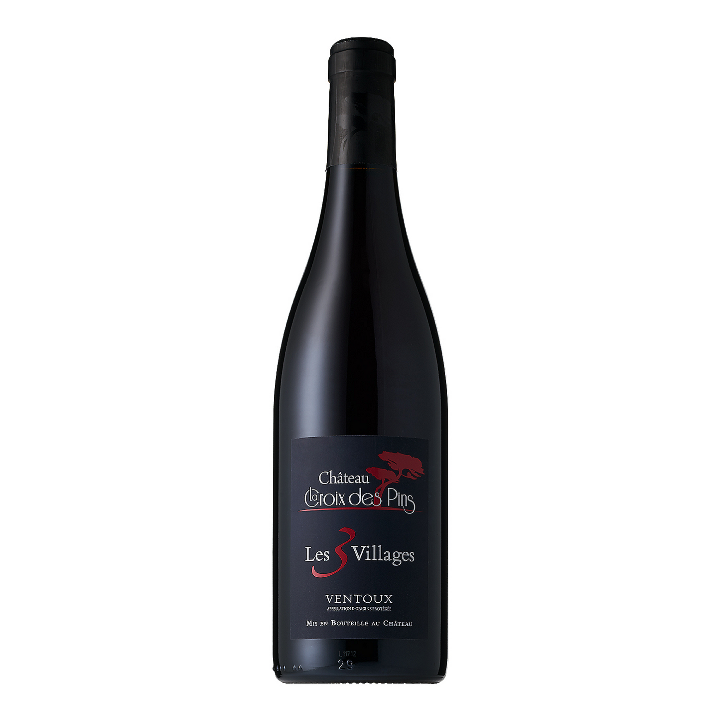 CHATEAU LA CROIX DES PINS VENTOUX ROUGE LES 3 VILLAGES 2017 750ML