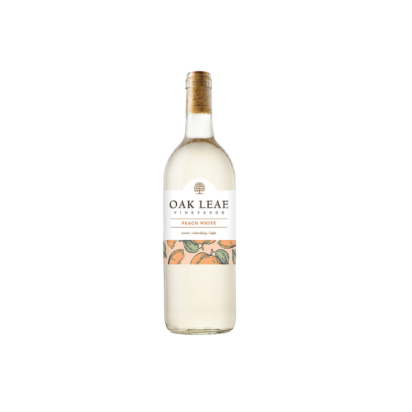 OAK LEAF VINEYARDS PEACH WHITE FLAVORED WINE SWEETS 750ML