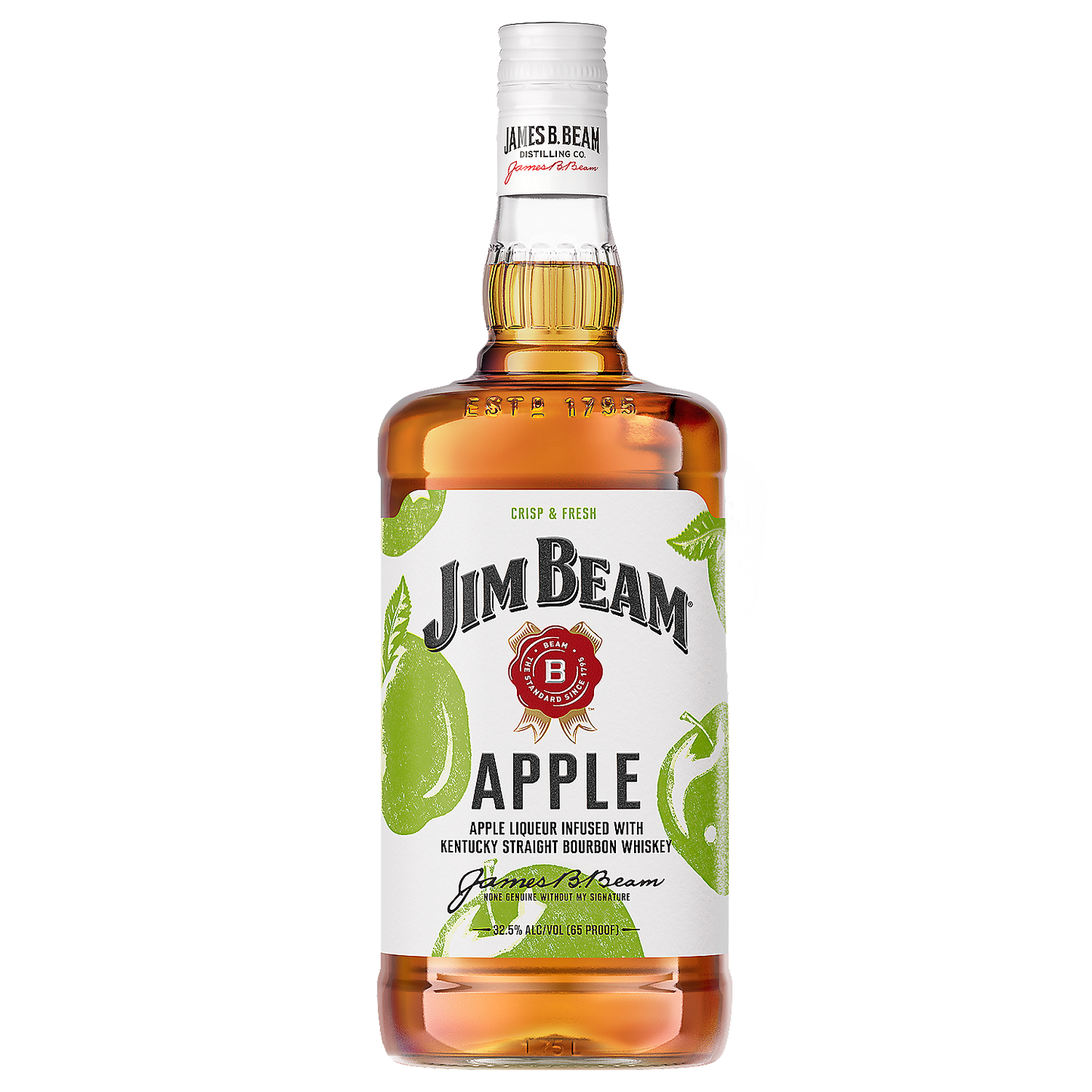 JIM BEAM APPLE FLAVORED WHISKEY 65 1L