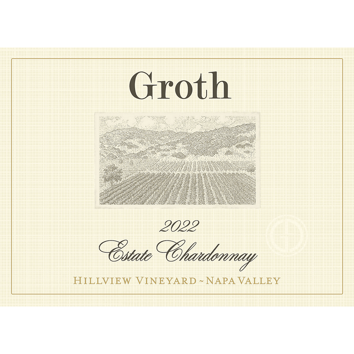 GROTH CHARDONNAY ESTATE HILLVIEW VINEYARD NAPA VALLEY 2022 750ML