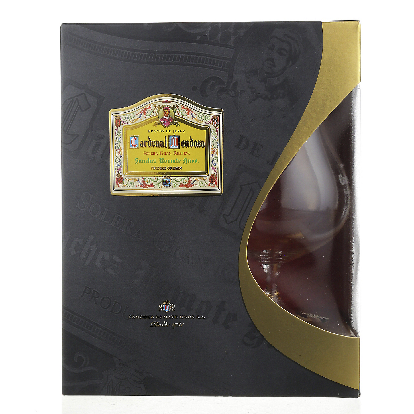 CARDENAL MENDOZA BRANDY DE JEREZ SOLERA GRAN RESERVA 80 W/ SNIFTER 750ML