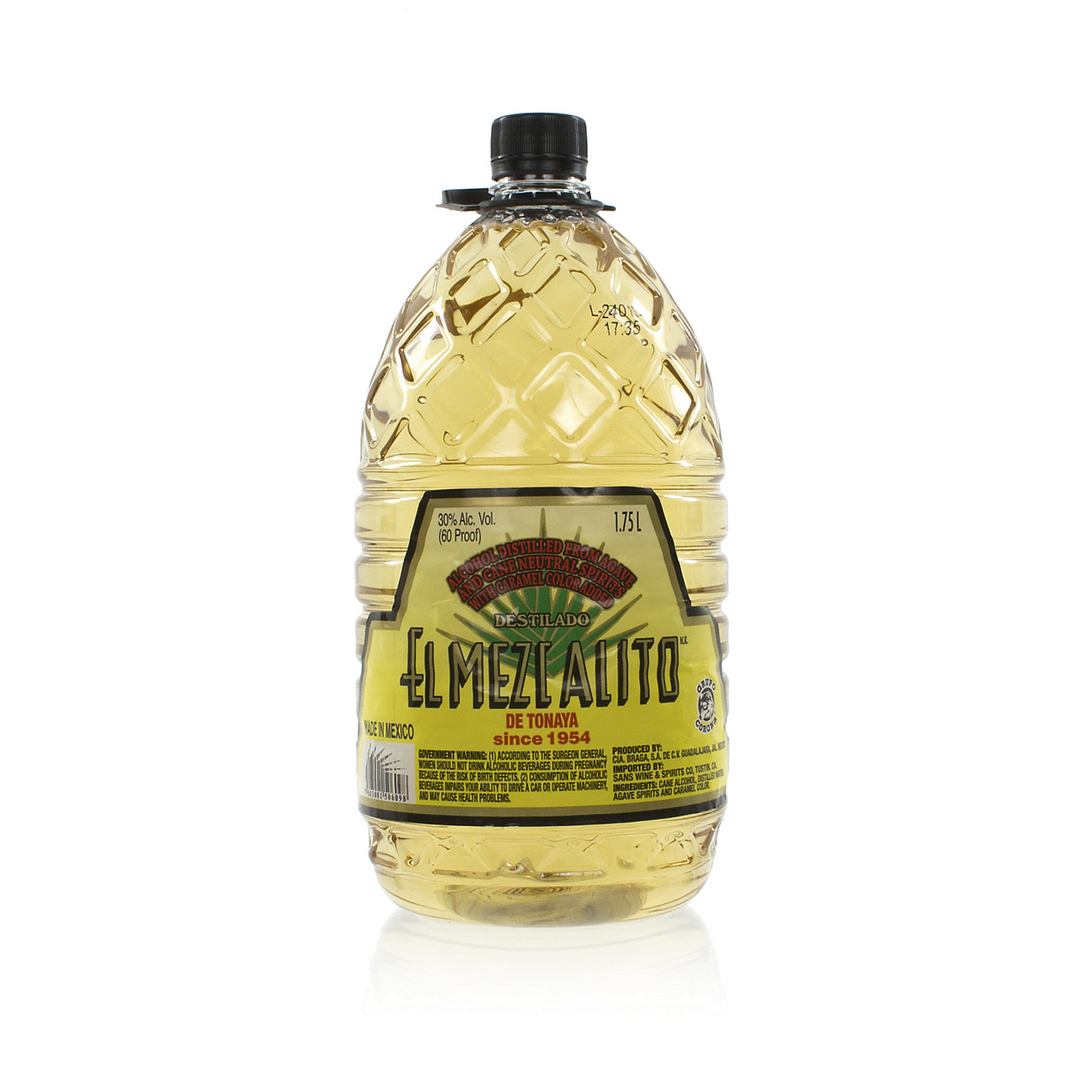 EL MEZCALITO AGAVE & CANE NEUTRAL SPIRITS GOLD 60 750ML